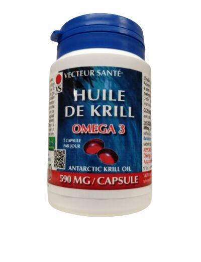 Huile de Krill 500 mg-30 capsules-Vecteur santé