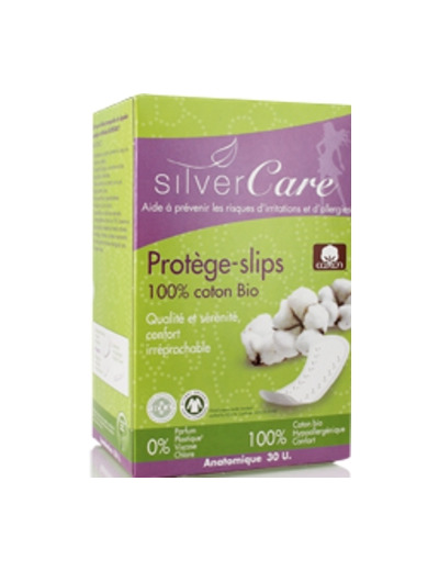 Protèges slips 100% coton bio, boîte de 24, Anatomiques