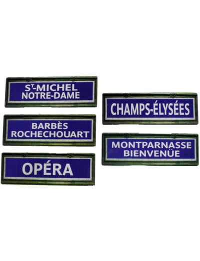 Lot 5 mini plaques métro 2