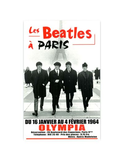 Affiche Les Beatles à Paris