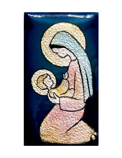 Vierge en adoration sans fleur 9,5X5,5cm - EMAUX DU LIBAN