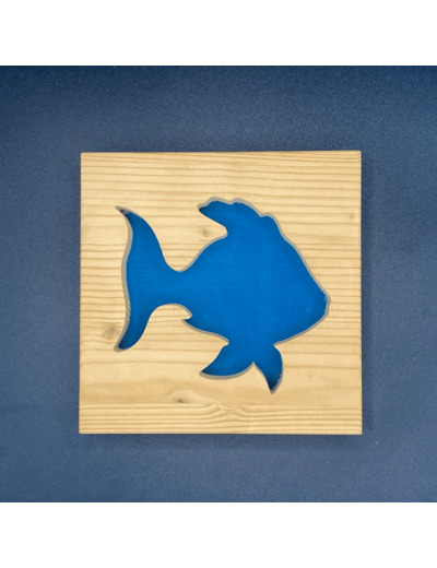 Tableau animal Poisson Bleu