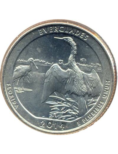 AMERIQUE (U.S.A) 1/4 DOLLAR 2014 D EVERGLADES SUP