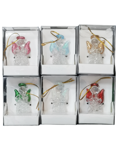 Anges en Verre 4,5cm Couleurs Assorties
