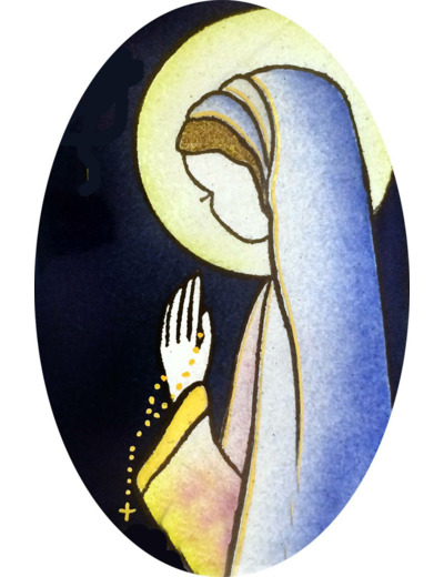 Recueillement 6,4X4,4cm - EMAUX DU LIBAN