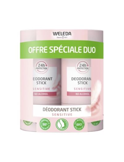 Lot de 2 déodorants stick sensitive 50g