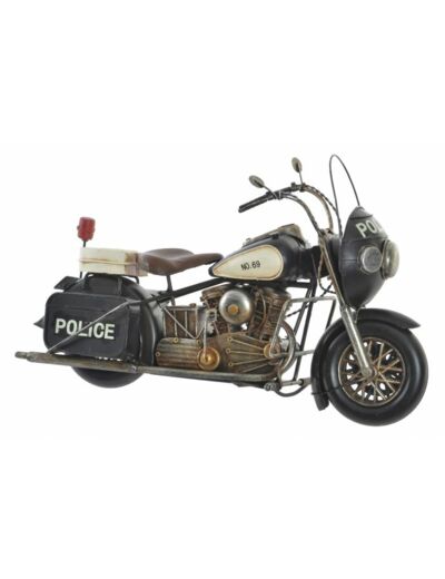 Décoration - MOTO DE POLICE - métal - 34.5 x 11 x 21 cm - Décoration vintage