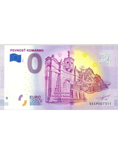 SLOVAQUIE 2020-1 PEVNOST KOMARNO BILLET SOUVENIR 0 EURO TOURISTIQUE  NEUF