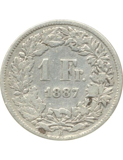 SUISSE 1 FRANC 1887 B TB N1