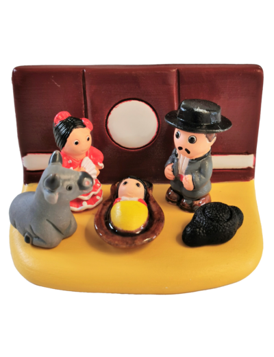 CRECHE en céramique BLOC 8x7cm- ESPAGNE
