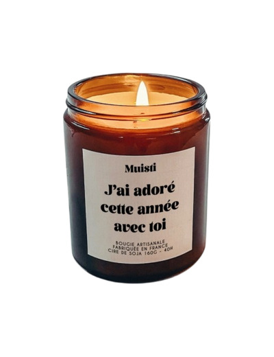 Bougie parfumée "J'ai adoré cette année avec toi"