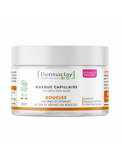 Masque Capillaire Cheveux Bouclés Bio – 200 ml – Dermaclay