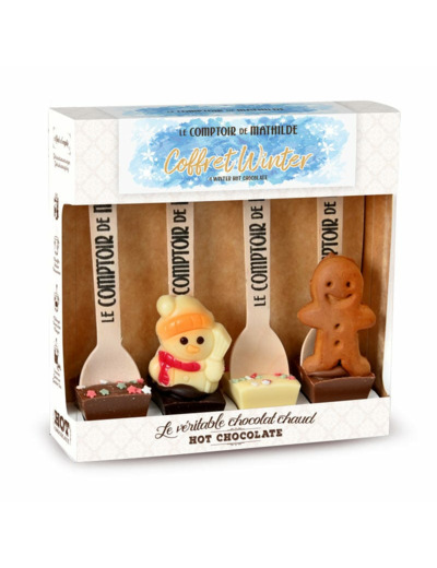 Coffret 4 Hot Chocolate Edition Hiver avec Sujets Assortis 4X30G