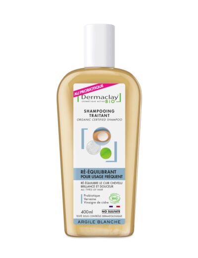 Shampooing probiotique ré-équilibrant-250ml-Dermaclay