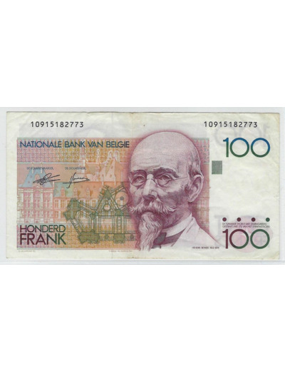 BELGIQUE 100 FRANCS NON DATE (1982-94) SIGNATURE 4 ET 13 TTB 773