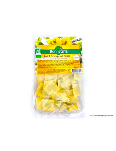 Raviolis Fromages & Basilic Bio 250g