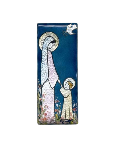 VIERGE au ST ESPRIT 12x5cm - EMAUX DU LIBAN