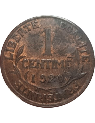 FRANCE 1 CENTIME DUPUIS 1920 SUP- (G90)