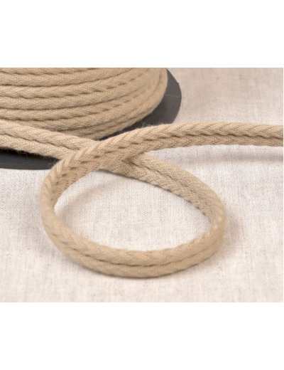 Double passepoil chevron 550 taupe C45 10mm 100% coton le mètre