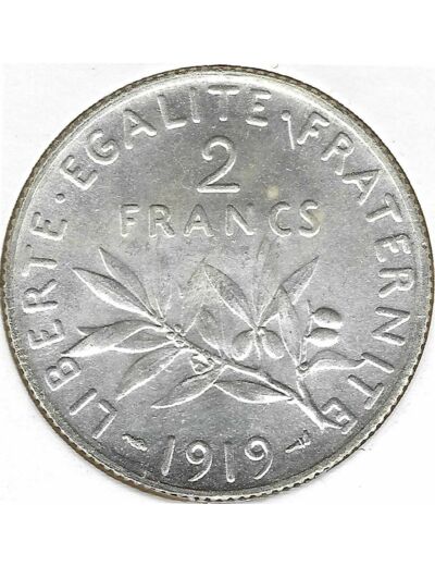 FRANCE 2 FRANCS SEMEUSE 1919 SUP/NC