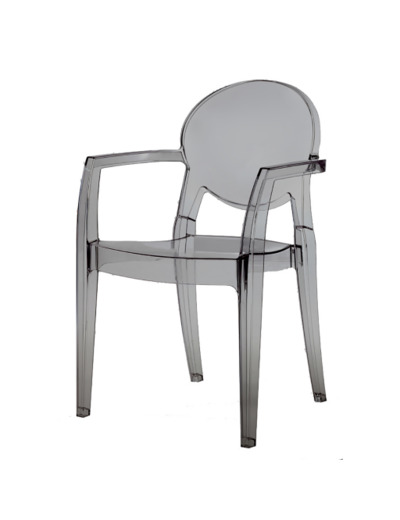 Fauteuil polycarbonate CASPER fumé