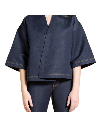 Kimono denim lin Metis femme DAO