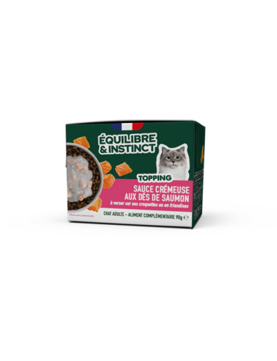Équilibre & Instinct, TOPPING Sauce crémeuse aux dés de saumon - 90G