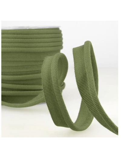 Simple passepoil kaki 519 C53 8mm 100%polyester le mètre 519C53