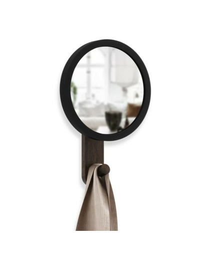 Patère bois miroir vintage 15x06x23cm