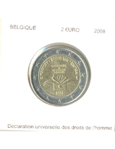 Belgique 2008 2 EURO COMMEMORATIVE DECLARATION DES DROITS DE L HOMME SUP-