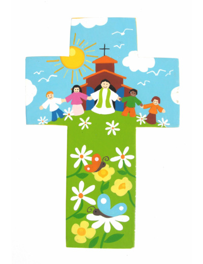 Croix Prêtre Enfants 15x10cm