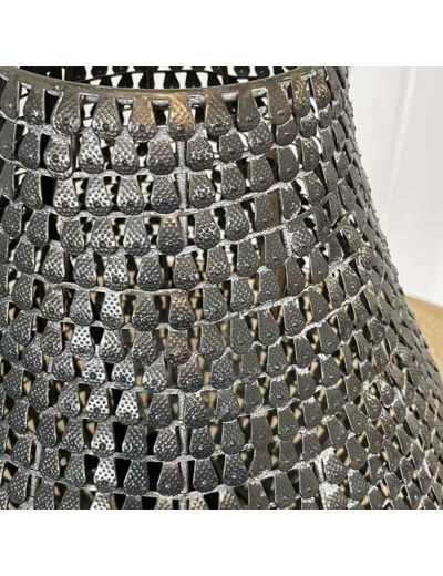 Lampe vase métal 59x30x35cm