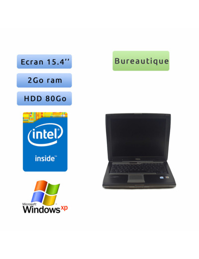 Dell Latitude D520 - Windows XP - 1.73Ghz 2Go 80Go - 15.4 - Grade B Ordinateur Portable PC