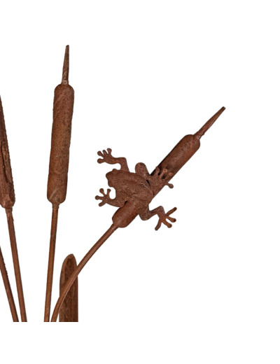 Tuteur déco roseaux acier rouille 50x31x91cm