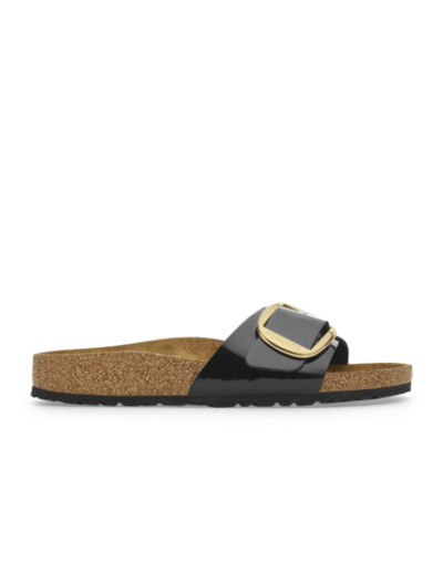 BIRKENSTOCK Madrid Big Buckle Patent Black Gold