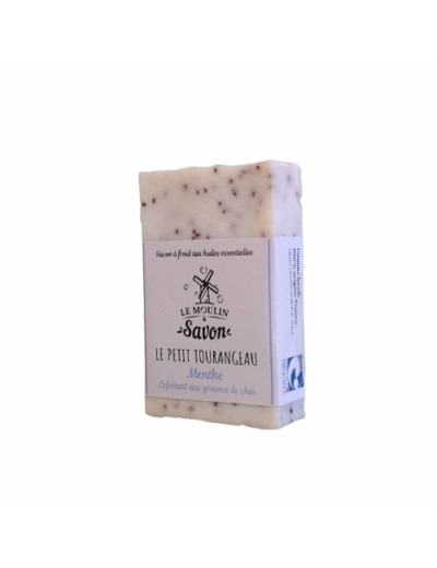 Savon exfoliant Menthe graines de Chia-100g-Le Moulin à savon