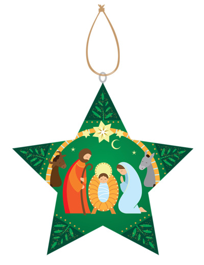 Etoile verte - Sainte Famille 10cm