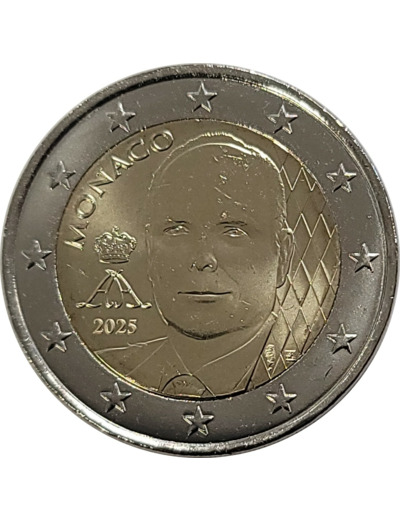 MONACO 2 EURO ALBERT II 2025 UNC