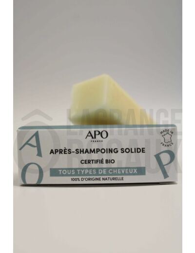 Après-shampoing solide barre démêlante - APO - Bio