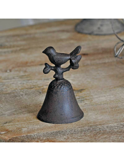 Cloche de table carillon fonte oiseau