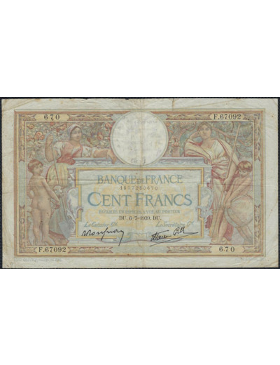 FRANCE 100 FRANCS MERSON SANS LOM 6-7-1939 F.67092 TB+