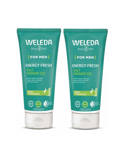 Duo Gel douche Men 3 en 1 Energy Fresh 2x 200ml