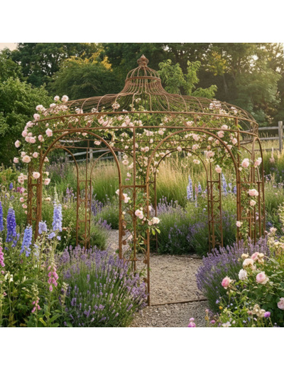 Gloriette Elena fer rouille 337x337x351cm