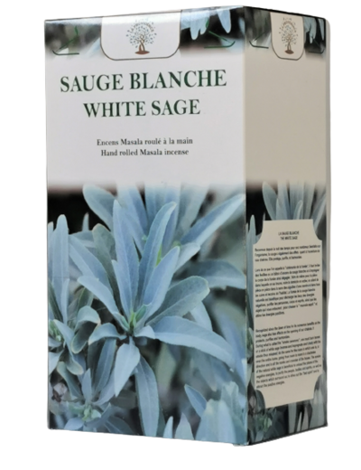 1 étui de 12 bâtons d'Encens - SAUGE BLANCHE