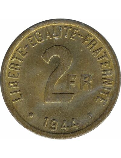 FRANCE 2 FRANCS PHILADELPHIE FRANCE LIBRE 1944 SUP