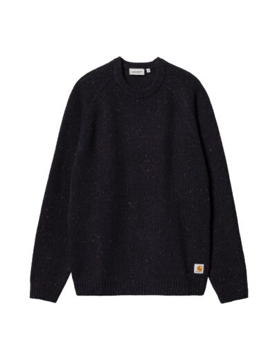 Pull CARHARTT WIP Anglistic Sweater Speckled Dark Navy