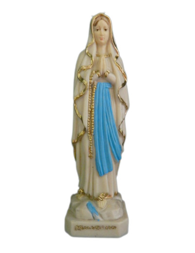 Vierge de Lourdes 12cm polychrome peinte main PVC