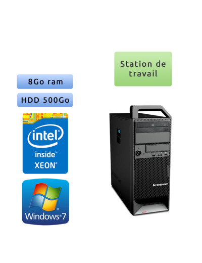 Lenovo ThinkStation S20 TW - Windows 7 - W3505 8GB 500GB - Ordinateur Tour Workstation PC