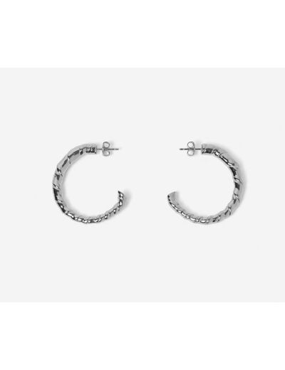 Boucles d'oreilles Créoles Athena argentées