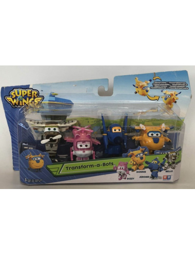 SUPER WINGS 4 MINI FIGURINES TRANSFORMABLES de chez AULDEY NEUF